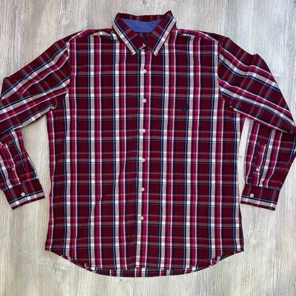 Chaps Men's Long Sleeve Button Up Shirt - Plaid XL